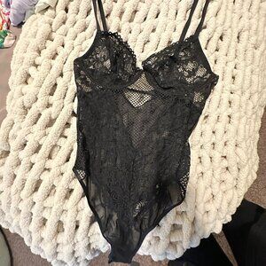 ASOS Black Lace Unlined Teddy/Bodysuit size 36D